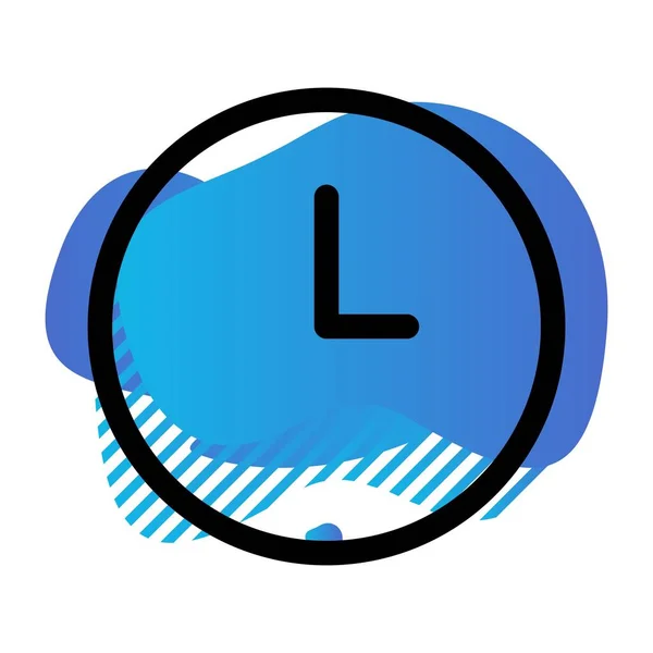 Vector Reloj Icono Plano — Vector de stock