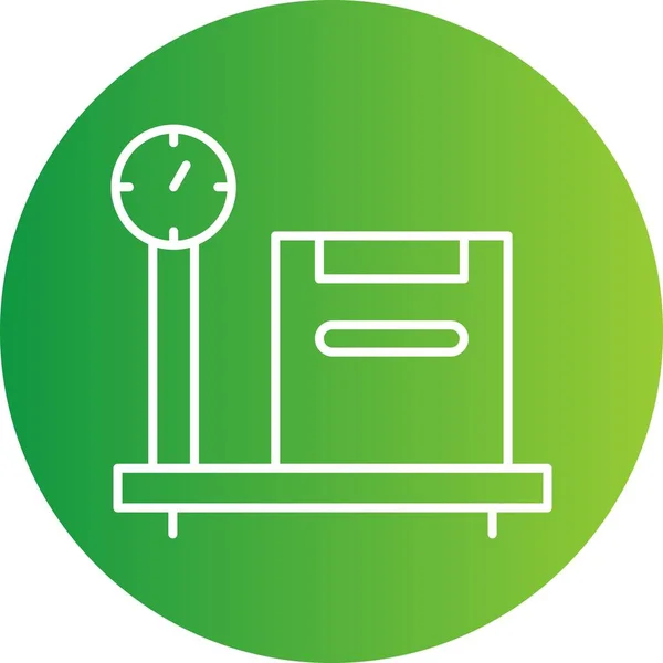 Groen Wekker Pictogram — Stockvector