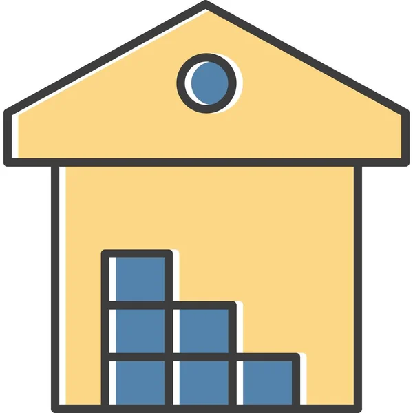 Egy Építkezéses Ház — Stock Vector