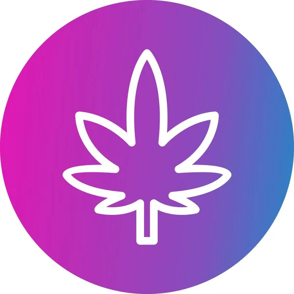 Vector Marihuana Icono Plano — Archivo Imágenes Vectoriales