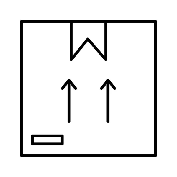 Ilustracja Wektorowa Ikony Otwartego Pudełka Białym Tle — Wektor stockowy