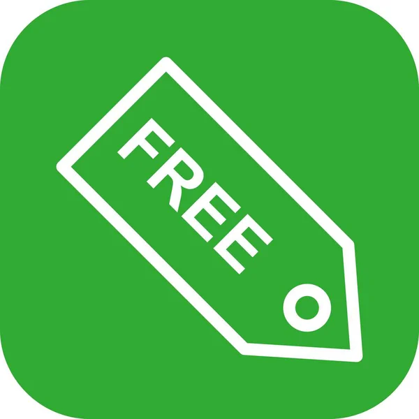 Ikona Vektorové Značky Free — Stockový vektor