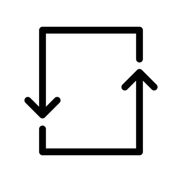 Vector Draai Plat Pictogram Witte Achtergrond — Stockvector