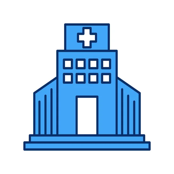 Krankenhaus Gebäude Symbol Vektor Illustration Grafik Design — Stockvektor