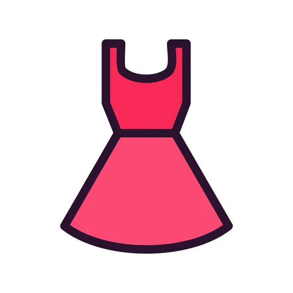 Vector Illustration Modern Dress Icon — Stock Vector