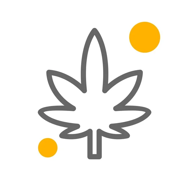 Vector Marihuana Flach Symbol — Stockvektor