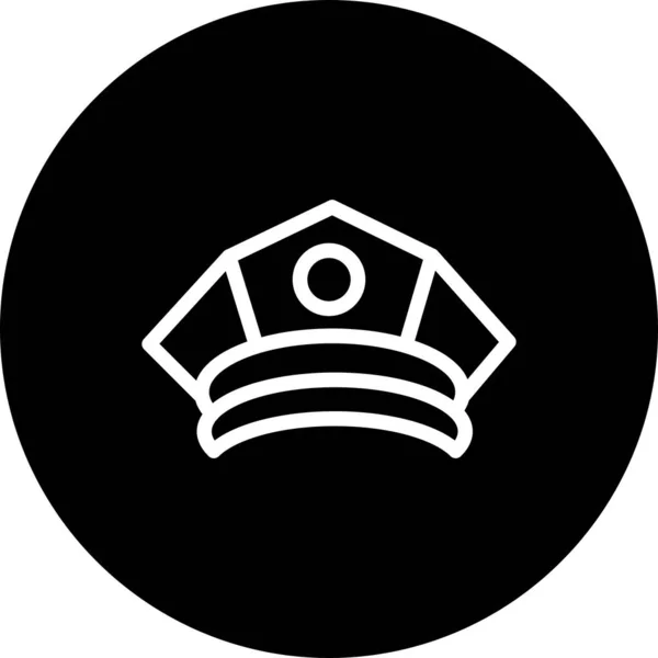 Ikona Vector Police Cap — Stockový vektor