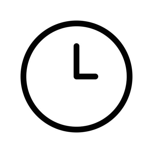 Vektor Uhr Flaches Symbol — Stockvektor