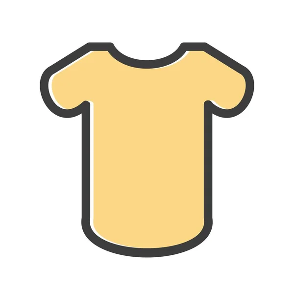 Shirt Symbol Flachen Stil Isoliert Auf Weißem Hintergrund Kleidung Symbol — Stockvektor