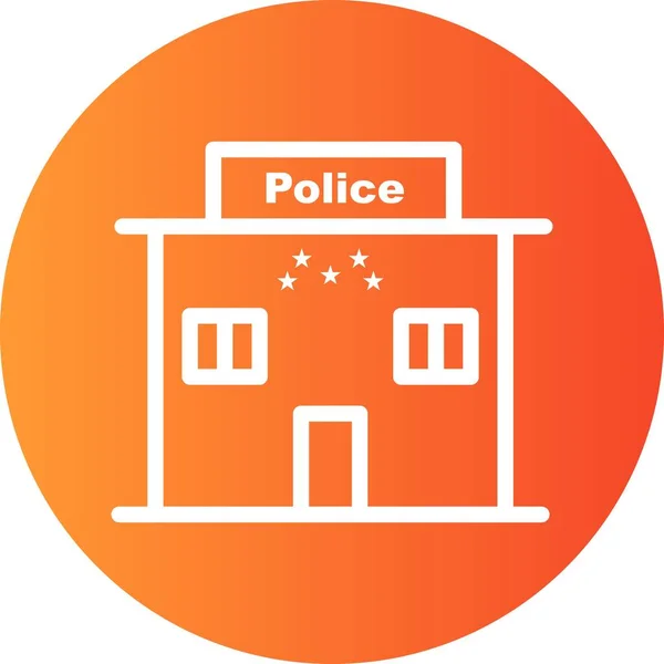 Εικονίδιο Αστυνομικού Τμήματος Διανύσματος — Διανυσματικό Αρχείο