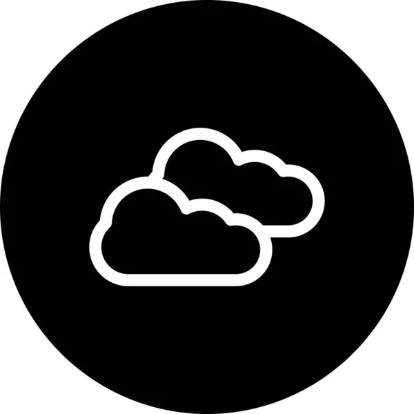 Vector Nube Icono Plano Sobre Fondo Blanco — Vector de stock