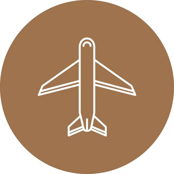Airplane Vector Icon Travel Symbol Flight Sign — Stock Vector