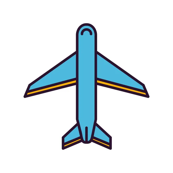 Vliegtuig Pictogram Vector Illustratie — Stockvector