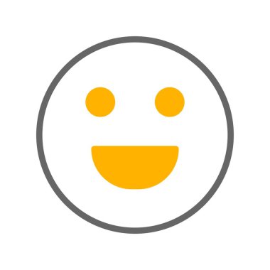 gülen yüz simgesi, basit vektör illüstrasyonu