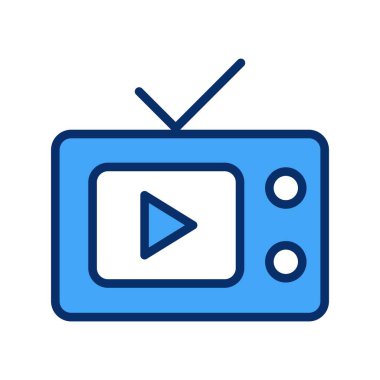 Vektör TV simgesi, illüstrasyon