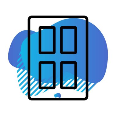 Modern b 'nin vektör illüstrasyonu ev simgesinden yoksun