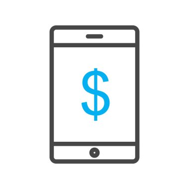 cep telefonu simgesi, basit vektör illüstrasyonu