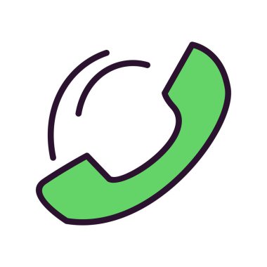  telefon simgesi, basit vektör illüstrasyonu