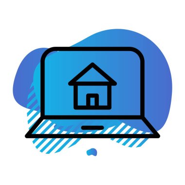 Ev sigortası ikonu. vektör illüstrasyonu