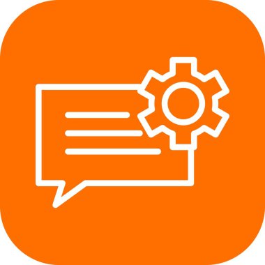 Vektör Sohbet simgesi, basit vektör illüstrasyonu