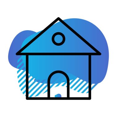 Ev simgesinin vektör illüstrasyonu