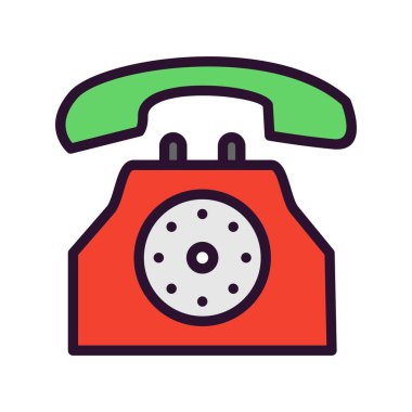 telefon alıcısı simgesi vektör illüstrasyonu