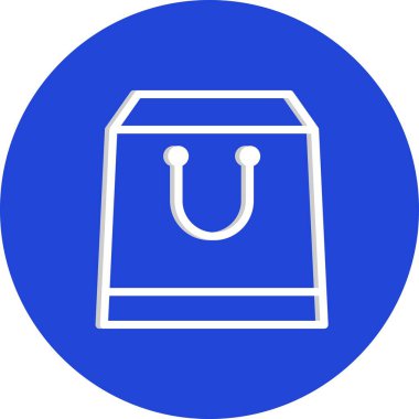 Alışveriş poşeti ikonu. vektör illüstrasyonu