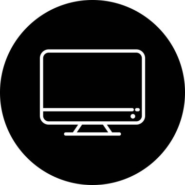 bilgisayar simgesi vektörü siyah arkaplanda izole edildi