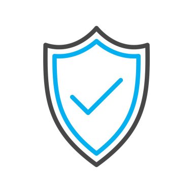 Kalkan simgesi, basit vektör illüstrasyonu