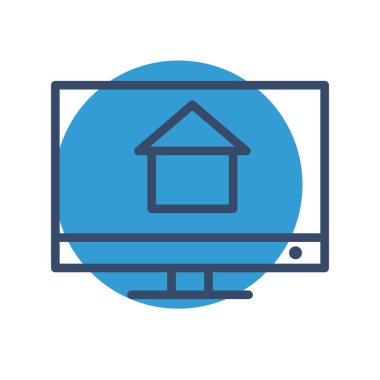 Ev ikonu. vektör illüstrasyonu