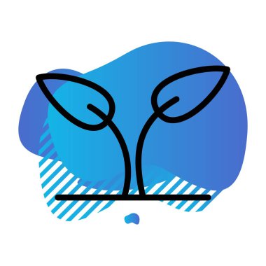 vektör bitki simgesi, illüstrasyon