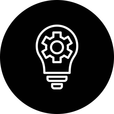 Ampul simgesi, basit vektör illüstrasyonu