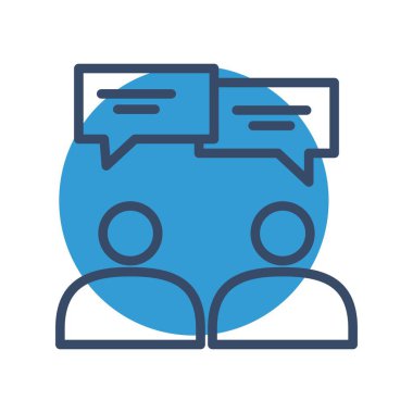 Vektör Sohbet simgesi, basit vektör illüstrasyonu