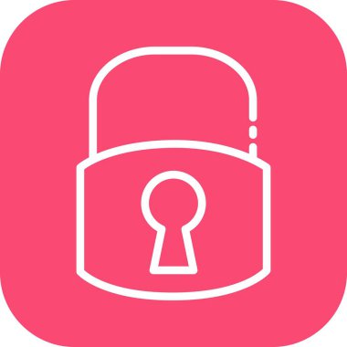 Asma kilit vektör simgesi. Güvenlik işareti. simgeyi aç