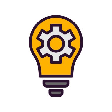 Ampul simgesi, basit vektör illüstrasyonu