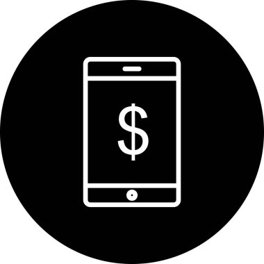 cep telefonu simgesi, basit vektör illüstrasyonu