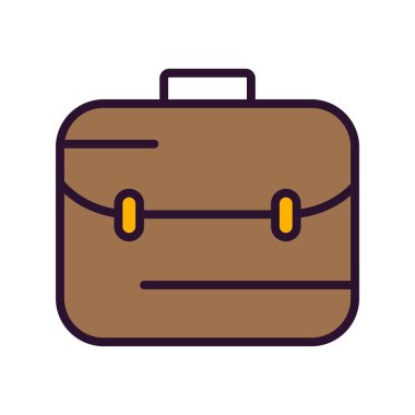  evrak çantası simgesi, basit vektör illüstrasyonu