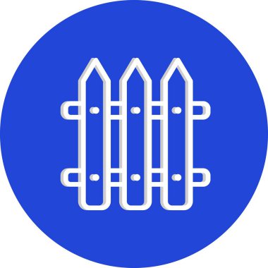 Ahşap çit simgesinin vektör çizimi