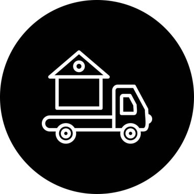 Vektör Teslimat Van ico