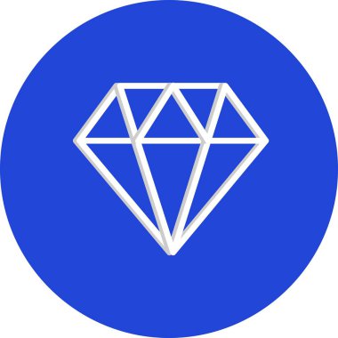 Elmas simgesi, basit vektör illüstrasyonu