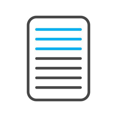 Kağıt Belgesi Simgesi Vektör illüstrasyonu