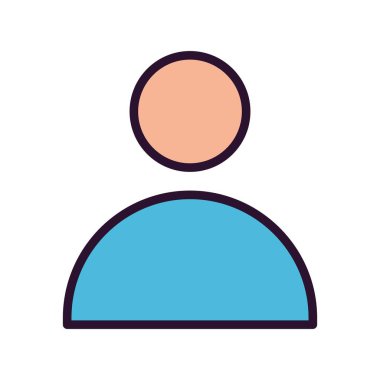 man simgesi, kişisel profil basit vektör illüstrasyonu