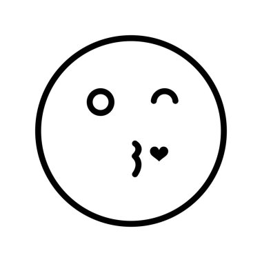 yüz ifadesi ikon vektör illüstrasyonu