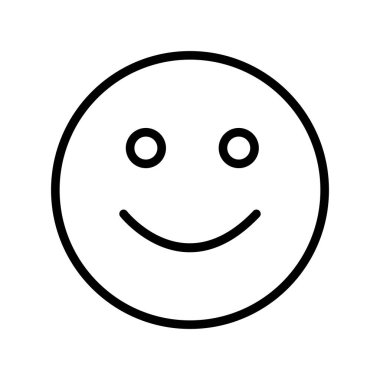 Gülümseme simgesi, vektör illüstrasyonu