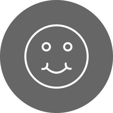  Şirin yüz simgesi, basit vektör illüstrasyonu