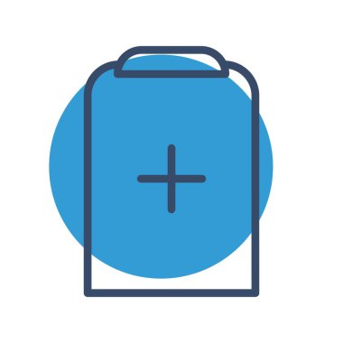 Tıbbi ikonun vektör yanılsaması, tıp konsepti 