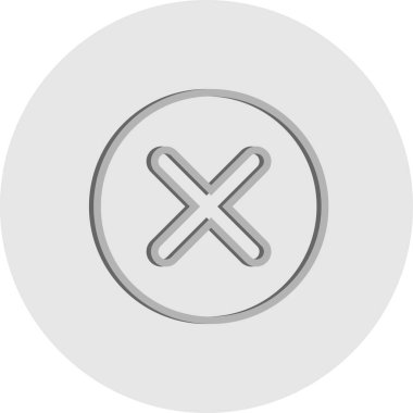 İptal edilen simge, basit vektör illüstrasyonu