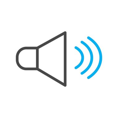 Hoparlör simgesi, vektör illüstrasyonu