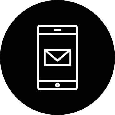 cep telefonu simgesi, basit vektör illüstrasyonu