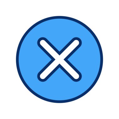 İptal edilen simge, basit vektör illüstrasyonu